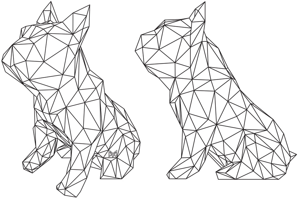 Frank the Bulldog - Geometric Sculpture Design
