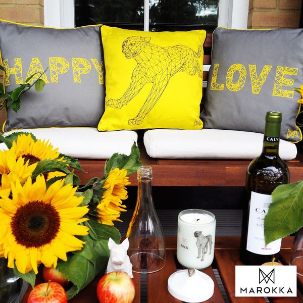 Animal and word cushions