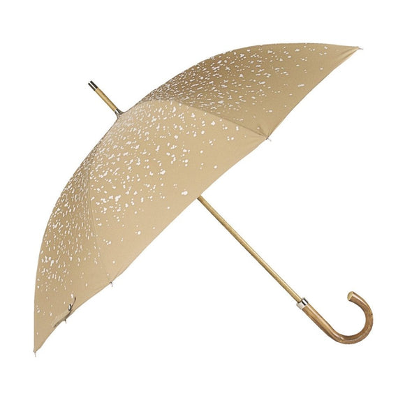 Singapore Raindrops Umbrella - Brown with Cream