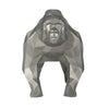 Gorilla Geometric sculpture - Gus in Metallic Silver
