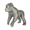 Gorilla Geometric sculpture - Gus in Metallic Silver