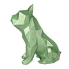 French Bulldog Geometric sculpture - Frank Junior in Metallic Green