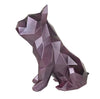French Bulldog Geometric sculpture - Frank Junior in Metallic Plum