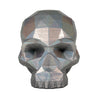 Geometric Design Skull Sculpture in Metallic Colours