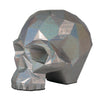 Geometric Design Skull Sculpture in Metallic Colours