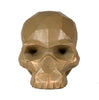 Geometric Design Skull Sculpture in Metallic Colours