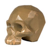 Geometric Design Skull Sculpture in Metallic Colours