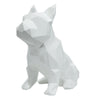 French Bulldog Geometric Sculpture - Frank in White