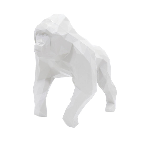 Gorilla Geometric sculpture - Gus in White