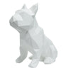 French Bulldog Geometric Sculpture - Frank in White