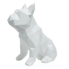 French Bulldog Geometric Sculpture - Frank in White