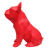French Bulldog Geometric Sculpture - Frank in Red