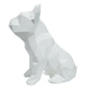French Bulldog Geometric Sculpture - Frank in White
