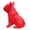 French Bulldog Geometric Sculpture - Frank in Red