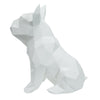French Bulldog Geometric Sculpture - Frank in White