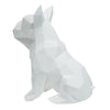 French Bulldog Geometric Sculpture - Frank in White