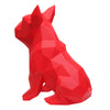 French Bulldog Geometric Sculpture - Frank in Red