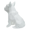 French Bulldog Geometric Sculpture - Frank in White
