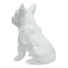 French Bulldog Geometric Sculpture - Frank in White