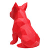 French Bulldog Geometric Sculpture - Frank in Red