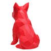 French Bulldog Geometric Sculpture - Frank in Red