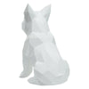 French Bulldog Geometric Sculpture - Frank in White