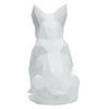 French Bulldog Geometric Sculpture - Frank in White