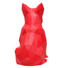 French Bulldog Geometric Sculpture - Frank in Red