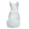 French Bulldog Geometric Sculpture - Frank in White