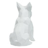 French Bulldog Geometric Sculpture - Frank in White