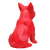 French Bulldog Geometric Sculpture - Frank in Red