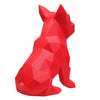 French Bulldog Geometric Sculpture - Frank in Red