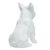 French Bulldog Geometric Sculpture - Frank in White