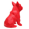 French Bulldog Geometric Sculpture - Frank in Red