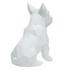 French Bulldog Geometric Sculpture - Frank in White