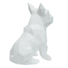 French Bulldog Geometric Sculpture - Frank in White