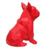 French Bulldog Geometric Sculpture - Frank in Red