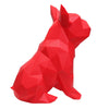 French Bulldog Geometric Sculpture - Frank in Red