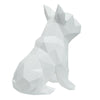 French Bulldog Geometric Sculpture - Frank in White