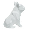 French Bulldog Geometric Sculpture - Frank in White