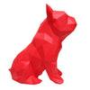 French Bulldog Geometric Sculpture - Frank in Red