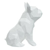 French Bulldog Geometric Sculpture - Frank in White