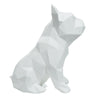 French Bulldog Geometric Sculpture - Frank in White