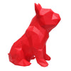 French Bulldog Geometric Sculpture - Frank in Red