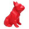 French Bulldog Geometric Sculpture - Frank in Red