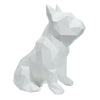 French Bulldog Geometric Sculpture - Frank in White