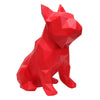 French Bulldog Geometric Sculpture - Frank in Red
