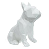 French Bulldog Geometric Sculpture - Frank in White
