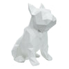 French Bulldog Geometric Sculpture - Frank in White