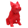 French Bulldog Geometric Sculpture - Frank in Red